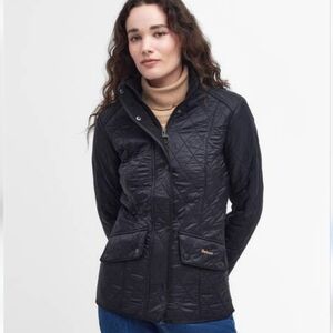 Barbour Black Cavalry Polarquilt Jacket Size 8